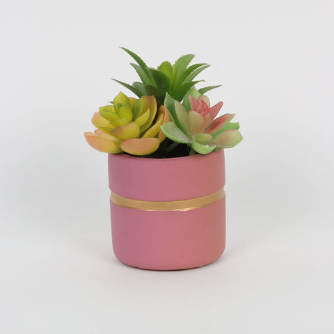 3*6 In Floral Vase W/Succulent Décor