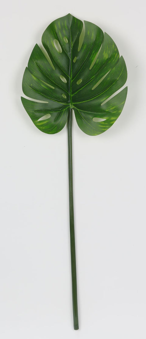 Faux Monstera Leaf Stem: Lifelike 28" Tropical Greenery for Vibrant Indoor Decor