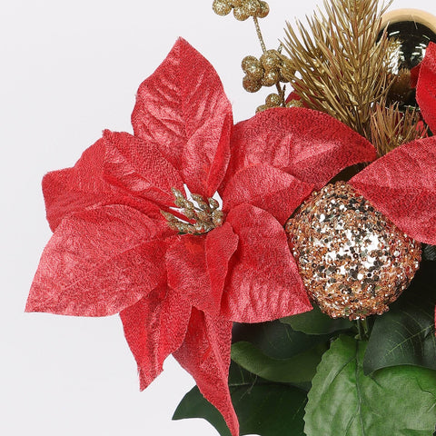 CHRISTMAS 20"HRED PNST ORN BQT