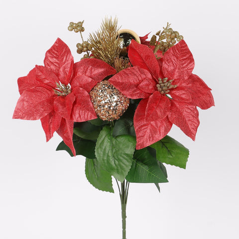 CHRISTMAS 20"HRED PNST ORN BQT