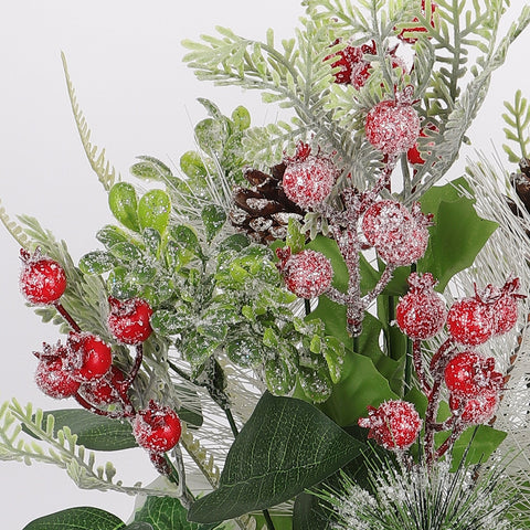 CHRISTMAS 22" RED BERRY MIXED BQT