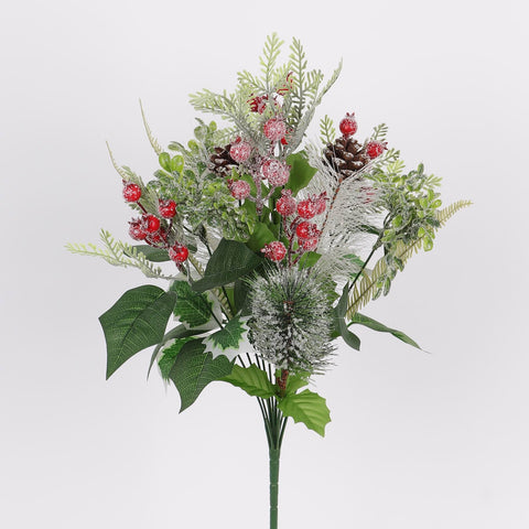 CHRISTMAS 22" RED BERRY MIXED BQT