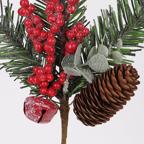 CHRISTMAS 14"H PINECONE BERRY PICK