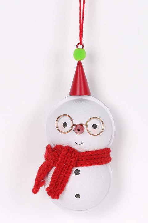 2.75 X 3.25 X 6.5"H Paper Mache Snowman Ornament