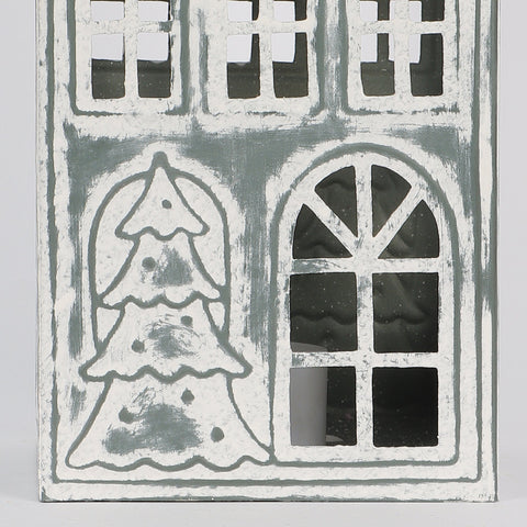 5.5X5.25X10.5 Inch Lighted Metal House Décor