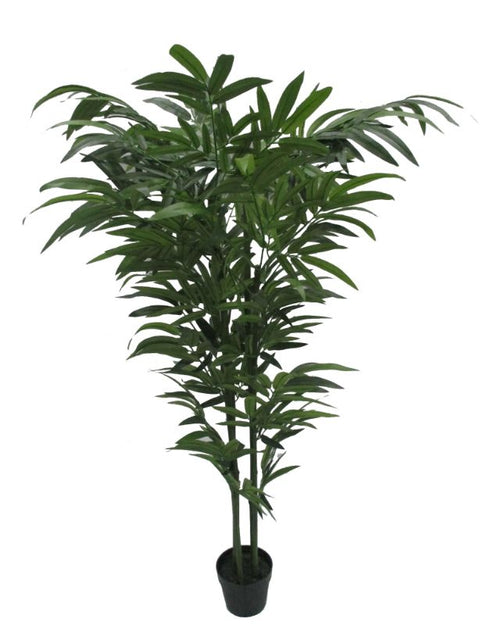 Artificial Bamboo Plant in Black Pot: Lifelike 5' Tall Plant for Indoor and Outdoor Decor