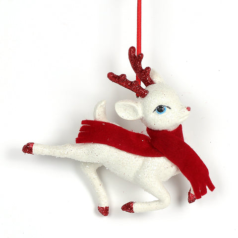 4.75 X 1.25 X 4.625"H Resin Deer Ornament