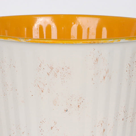 6.5*5.125*4.75''White Metal Bucket Décor