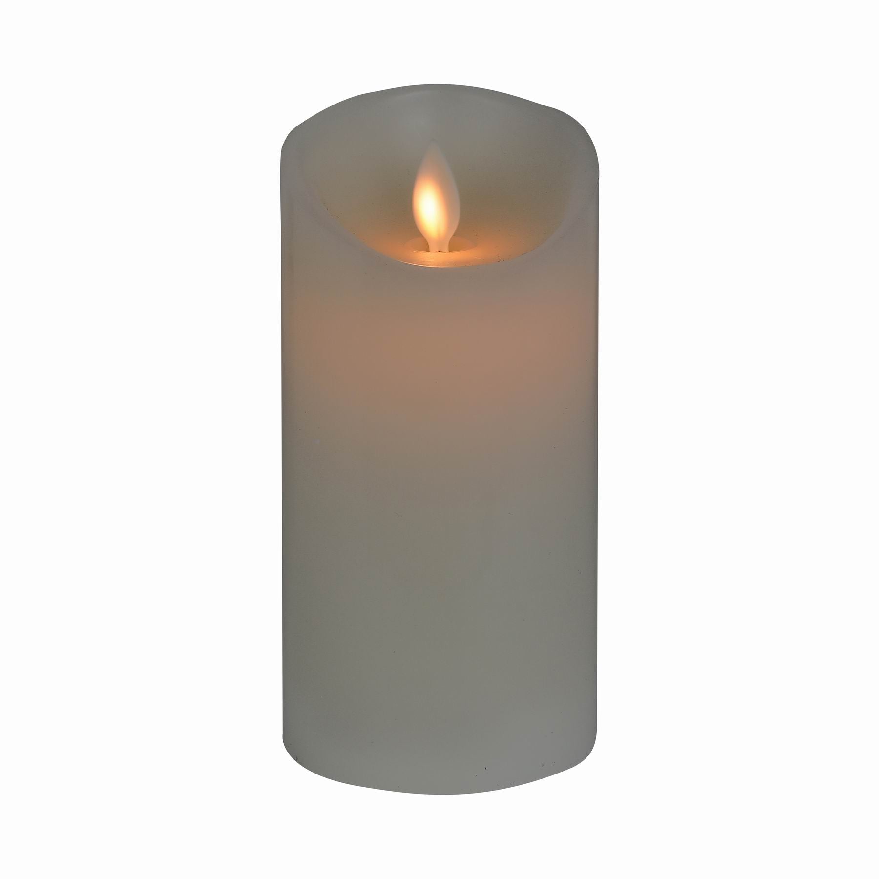 6'' High CHRISTMAS LED PLASTIC WHITE CANDLEW/FLICKERED FLAME ...