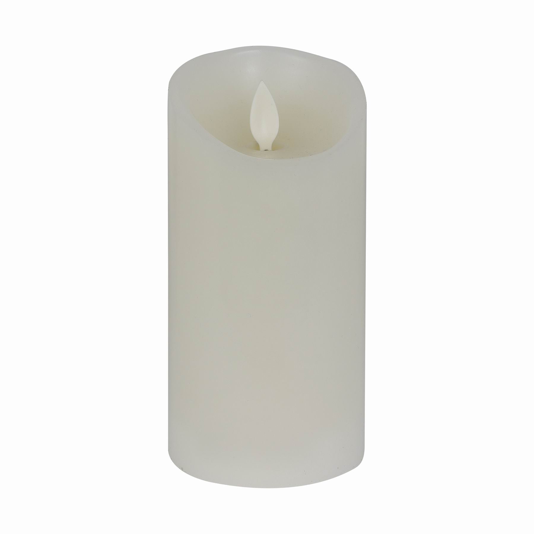 6'' High CHRISTMAS LED PLASTIC WHITE CANDLEW/FLICKERED FLAME ...