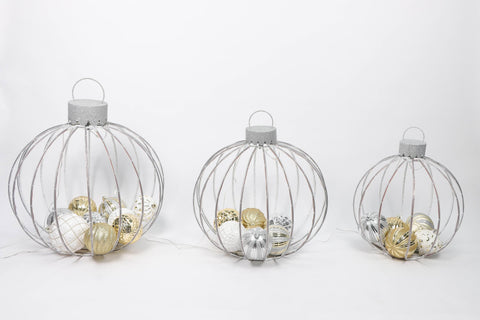 3 Pack LED Light Balls with Cable for Christmas, Diwali, Weddings, and Events