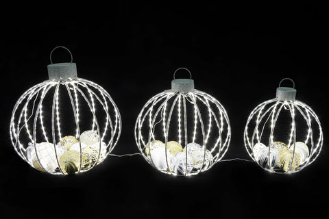 3 Pack LED Light Balls with Cable for Christmas, Diwali, Weddings, and Events