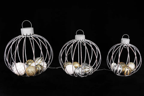 3 Pack LED Light Balls with Cable for Christmas, Diwali, Weddings, and Events