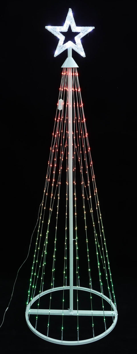 7 Ft Cone Tree - Blue With 392 Lights