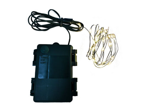 4Ft Green Cord Warm Light W/(6’L) Light String- Waterproof B/O(3X”Aa”)