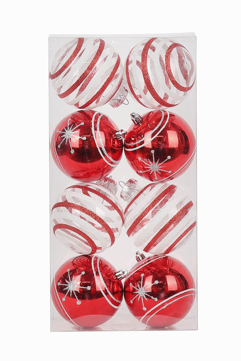 8 CT EN BOITE INCASSABLE (3.55"X8PCS) - ROUGE/OR