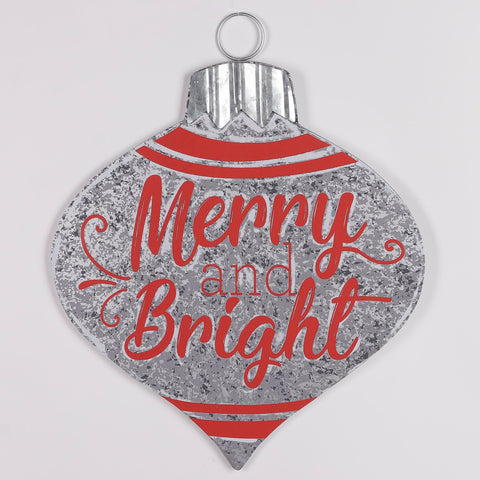 14.5*0.5*18'' Christmas Merry Bright Wall Decor