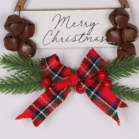 5.75X5In Wreath W/Bow & Bells Ornament
