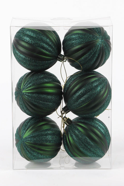 3.5"H 6 Count Shatterproof Ball Ornament Set