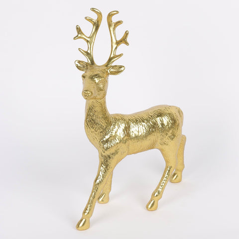 9*3.25*12.5'' CHRISTMAS GOLD DEER DÉCOR