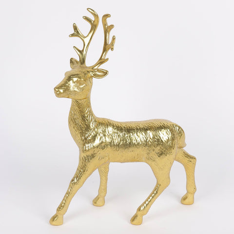 9*3.25*12.5'' CHRISTMAS GOLD DEER DÉCOR
