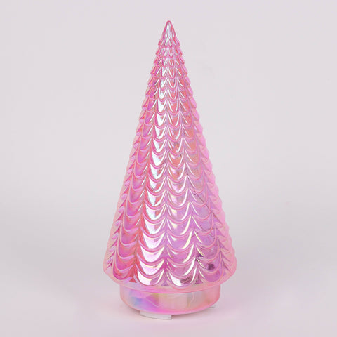 Christmas 5X10.5 Inch Pink Lighted Tree Décor