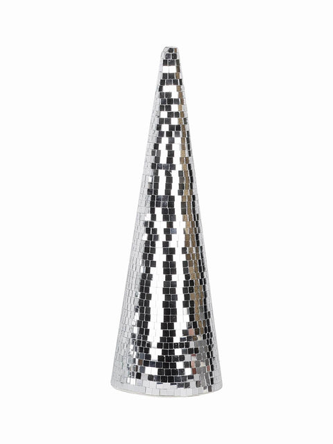 CHRISTMAS 10" Sparkle disco ball mirror Cone Trees
