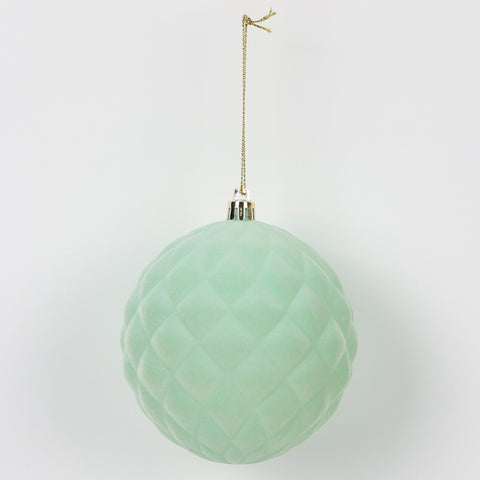 Christmas 4 In Mint Flocking Ornament