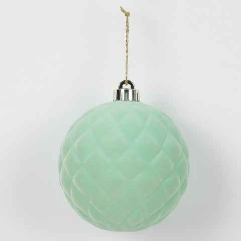 Christmas 4.75 In Mint Flocking Ornament