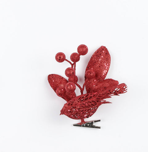 Christmas Mt23 Bird Clip 1 Pdqb - Red