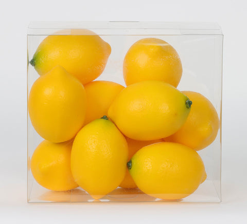 Refreshing 10 Count Artificial Lemon Fillers - Perfect for Cheerful Table Displays and Modern Living Spaces - Model DV7-LS099