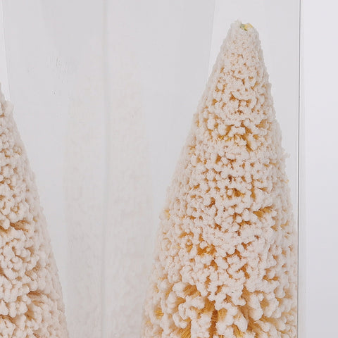 5.5X2.75X7.5In Snowy Tree Décor - Set Of 2