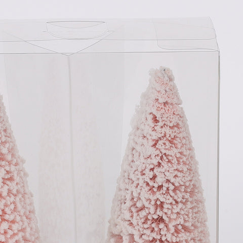 5.5X2.75X7.5In Snowy Tree Décor - Set Of 2