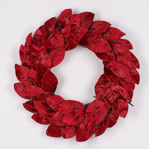 20Inch Red Leaves Wreath
