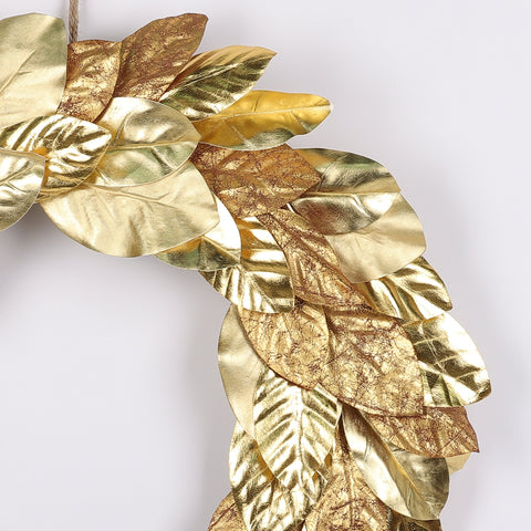 24 Inch Gold Leaves Wreath