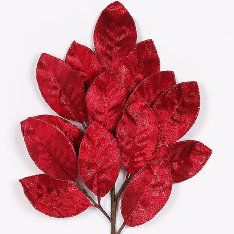 24Inch Red Leaves Pick