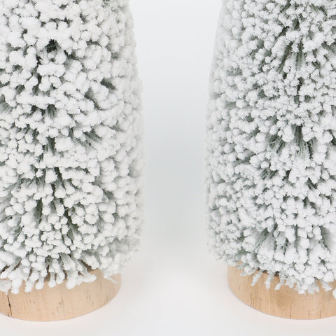 5.5X2.75X7.5In Snowy Tree Décor - Set Of 2