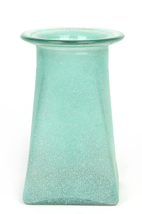 5X5X8.46" 
Dark Green Glass Vase Decoration