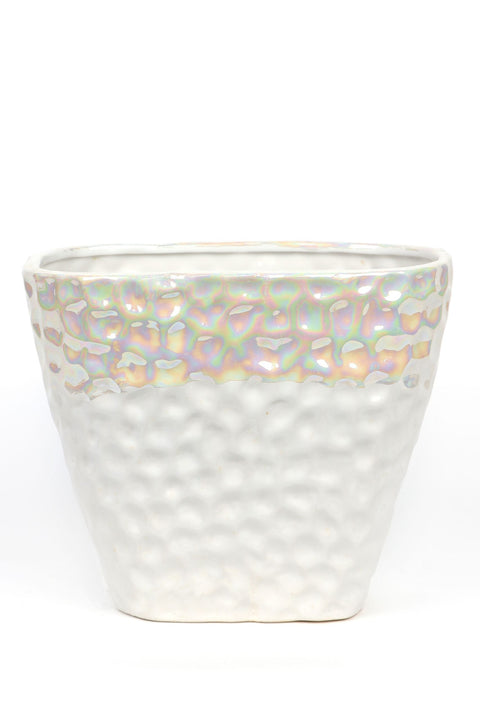 Iridescent Pot décor 10.43"x6.69"x8.66"