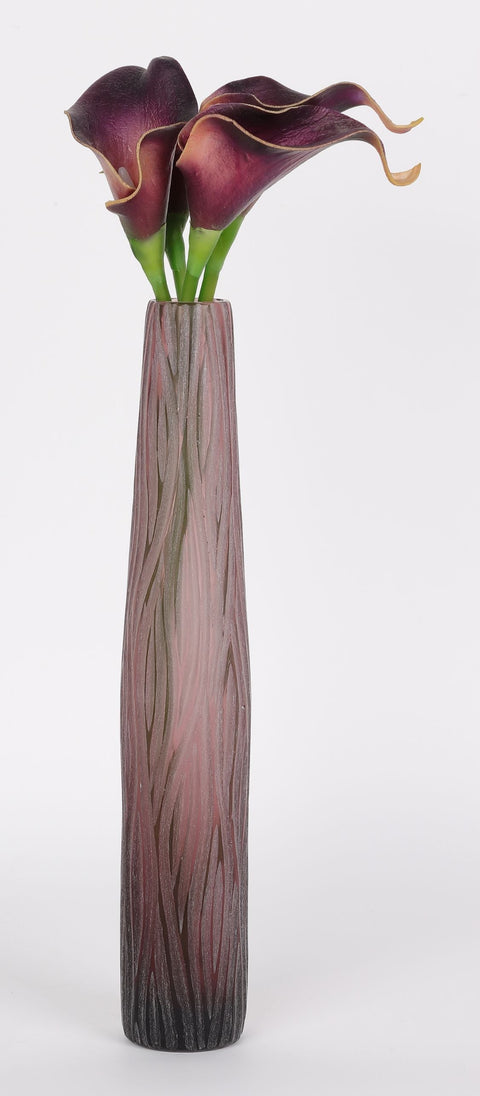 Glittered Purple Vase 1.75''x10.75''