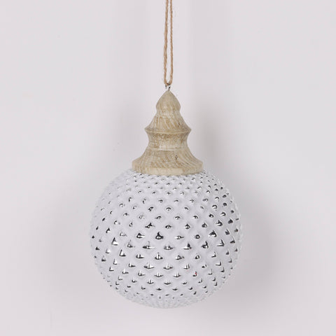 4X5.5In White Ornament 