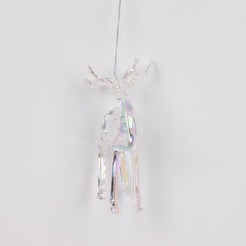 3X2.5X5.25In Iridescent Deer Ornament