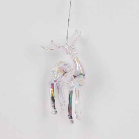 3X2.5X5.25In Iridescent Deer Ornament