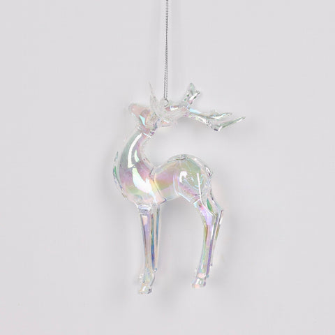 3X2.5X5.25In Iridescent Deer Ornament