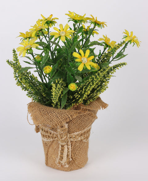 8.5*11.5 In  Vase W/Aritificial Floral Decor