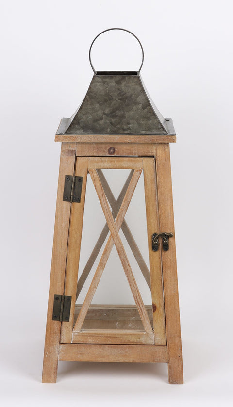 8*8*20 In Wood Lantern Décor
