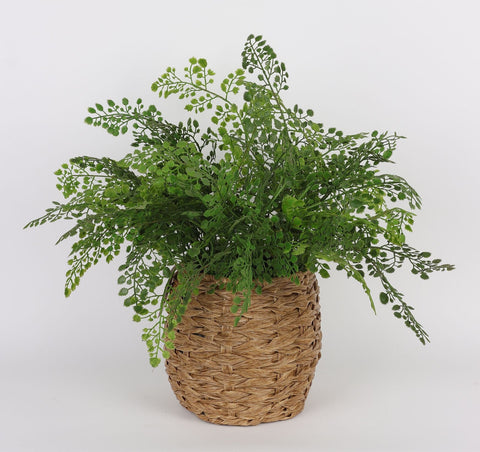 PANIER 8*16 PO AVEC PLANTE ARTIFICIELLE