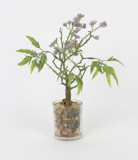2.5*10.25 In Glass Vase W/Floral Décor