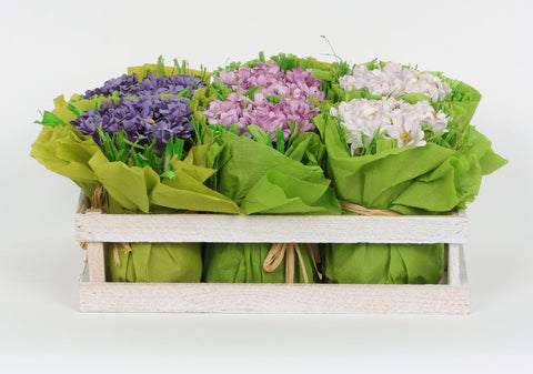9.5*6.25*4.5 In Wood Box W/Floral Décor