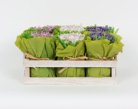 9.5*6.25*5 In Wood Box W/Floral Décor